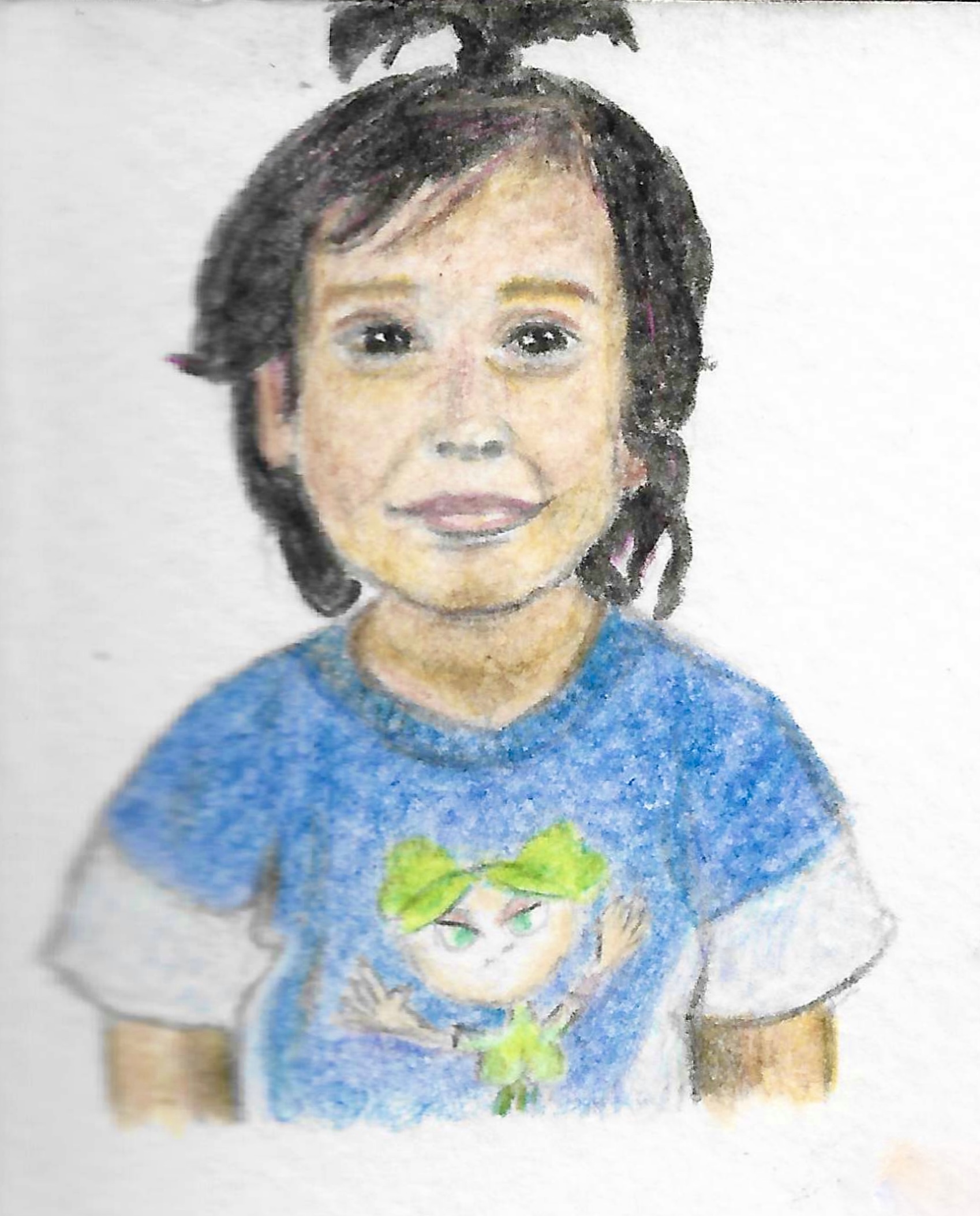 colour pencil drawing of me as a baby